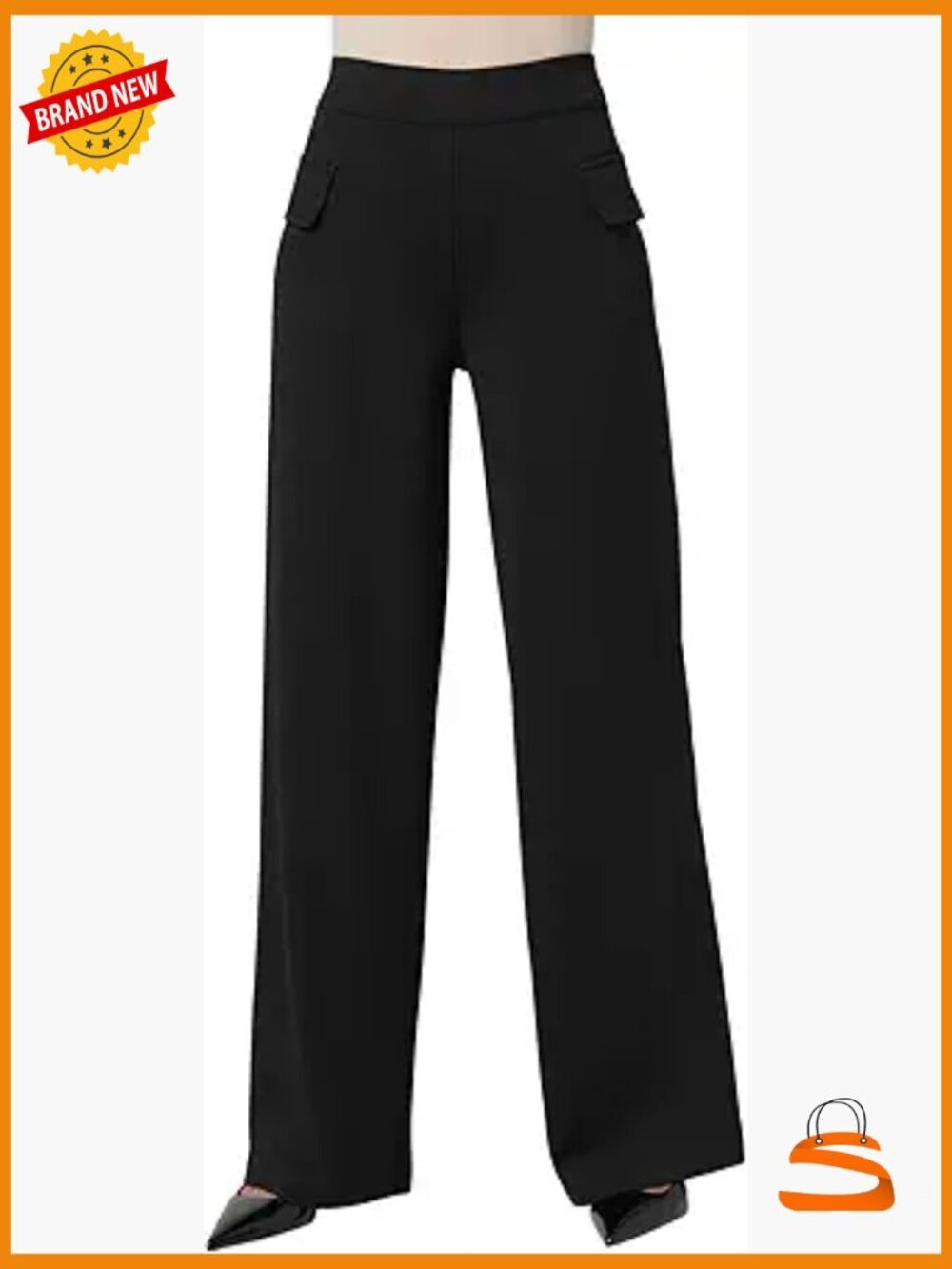 Wide Leg Ponte Pull on Pant with Pockets